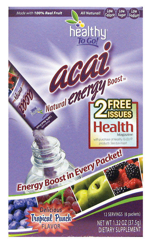 ACAI NATURAL ENERGY BOOST, TROPICAL PUNCH TO GO BRANDS