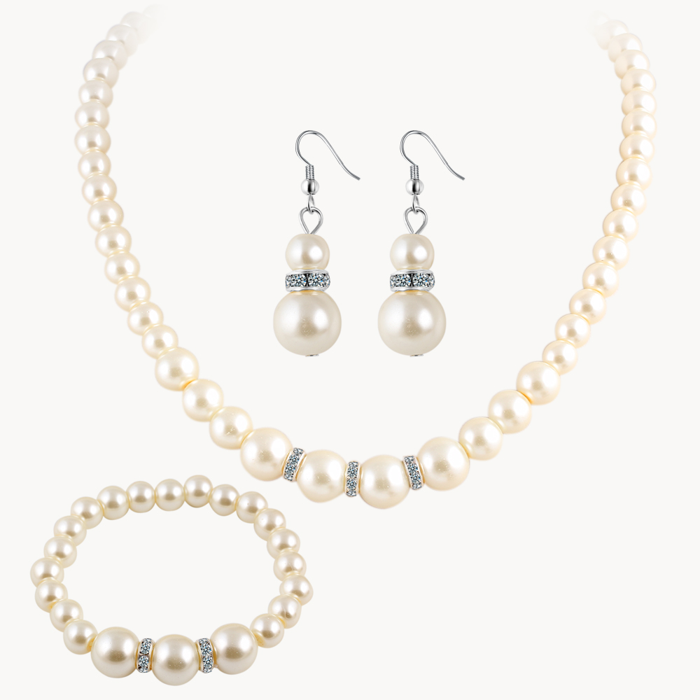 Fake pearl hot sale jewelry sets