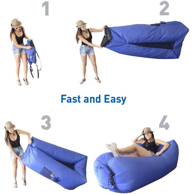 TripleClicks.com: Bry Giant Outdoor Inflatable Lounger (blue)
