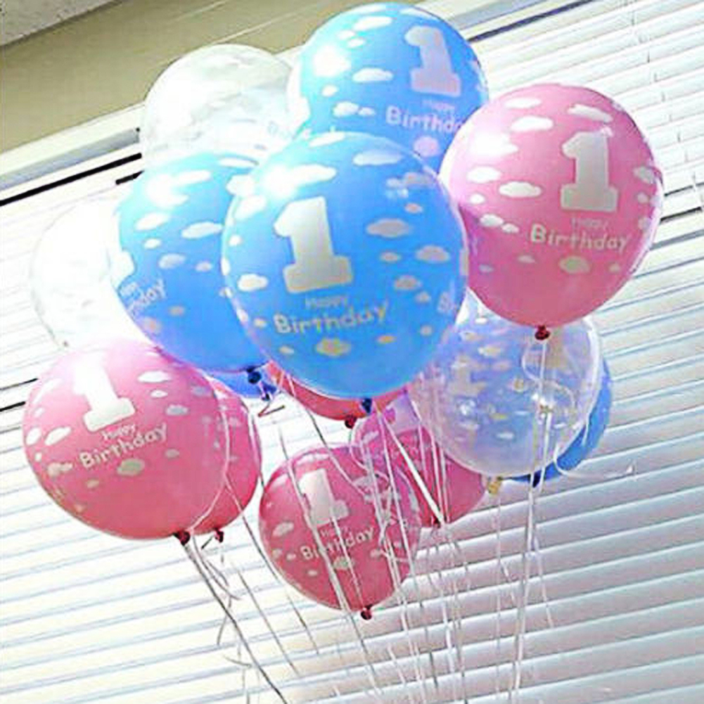 TripleClicks.com: 20Pcs Baby 1st First Birthday Balloons Girl Boy