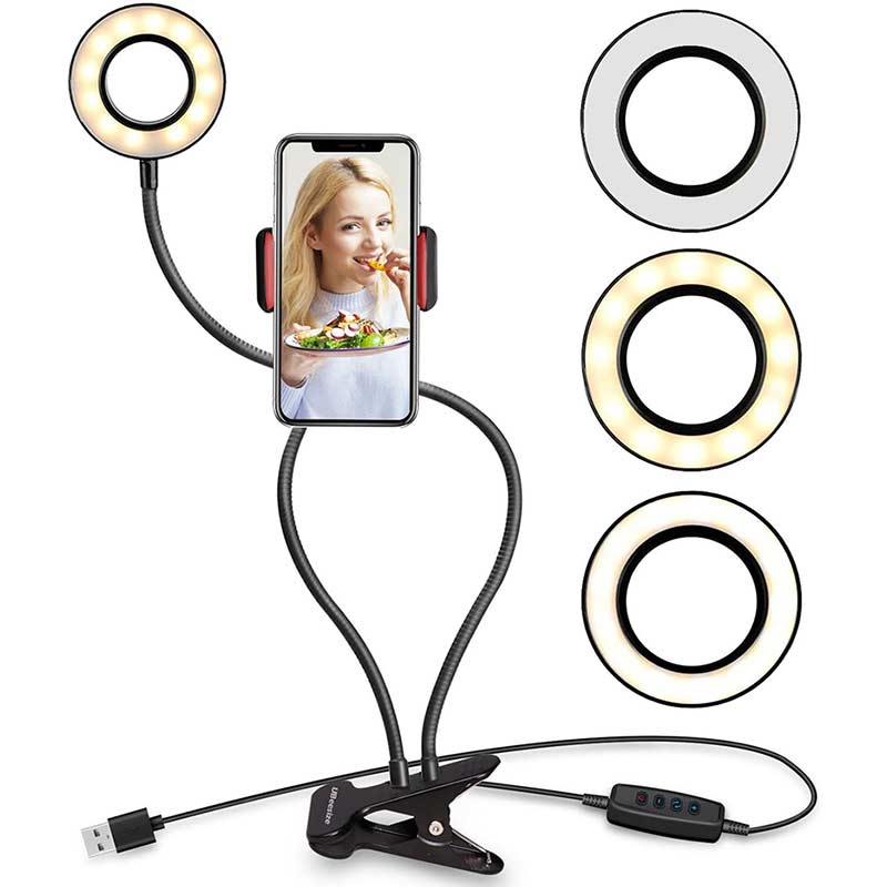 Selfie Ring Light w/Cell Phone Holder Stand