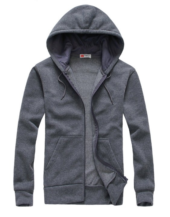 TripleClicks.com: Men's Autumn Winter Casual Hooded Gray Jacket