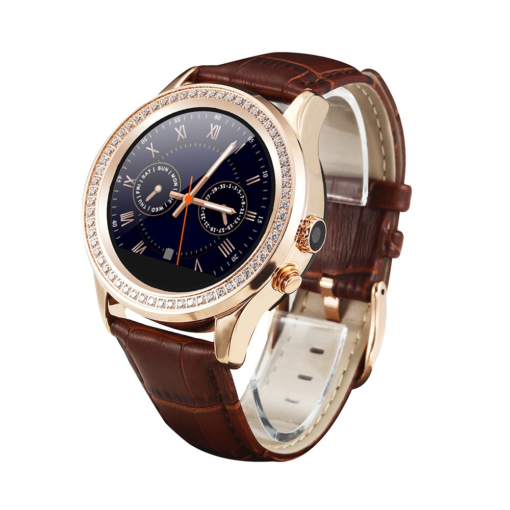 TripleClicks.com: Fashion Smartwatch W8 Diamond Leather Smart Watch ...