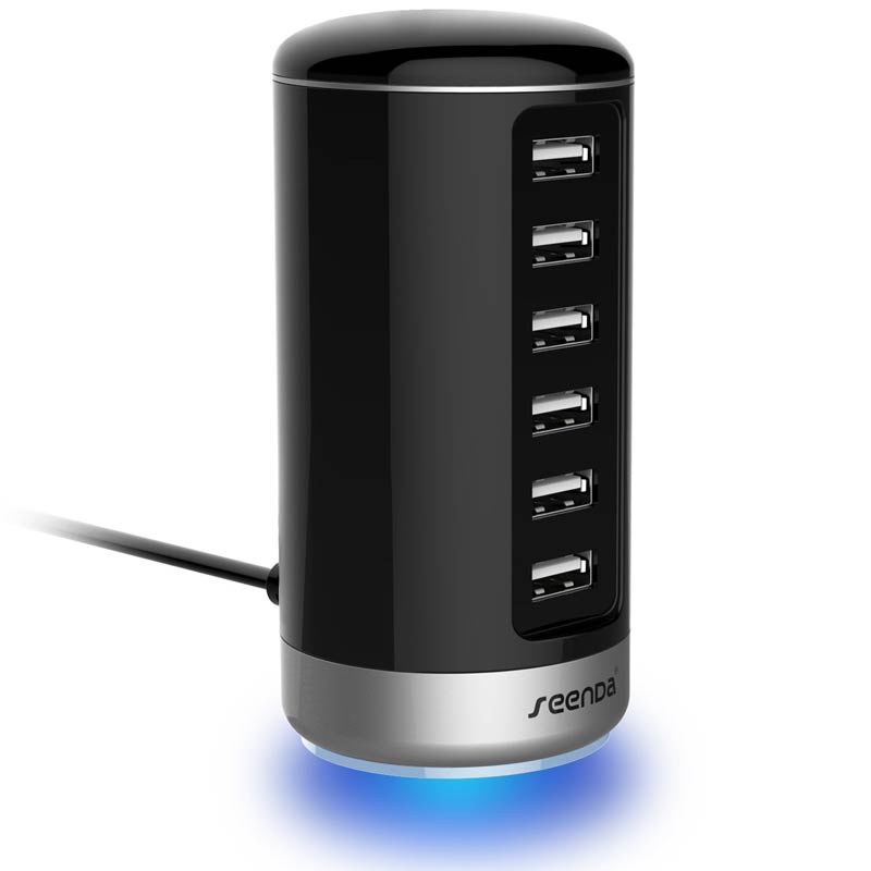 Seenda 6 Port Usb Wall Charger Black 7738