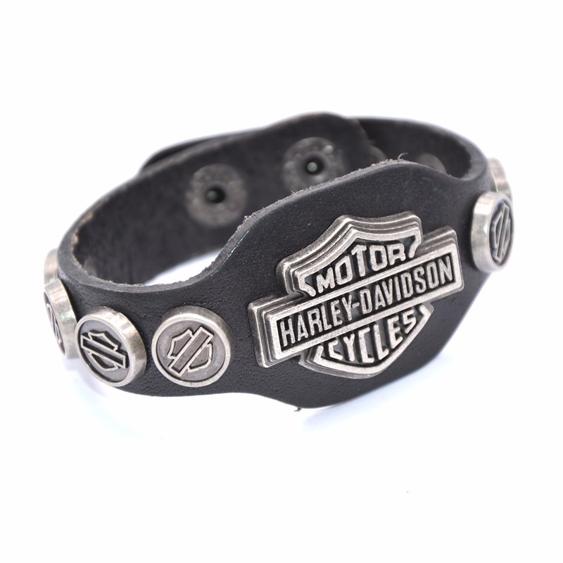 HARLEY DAVIDSON Men's Leather Bracelet