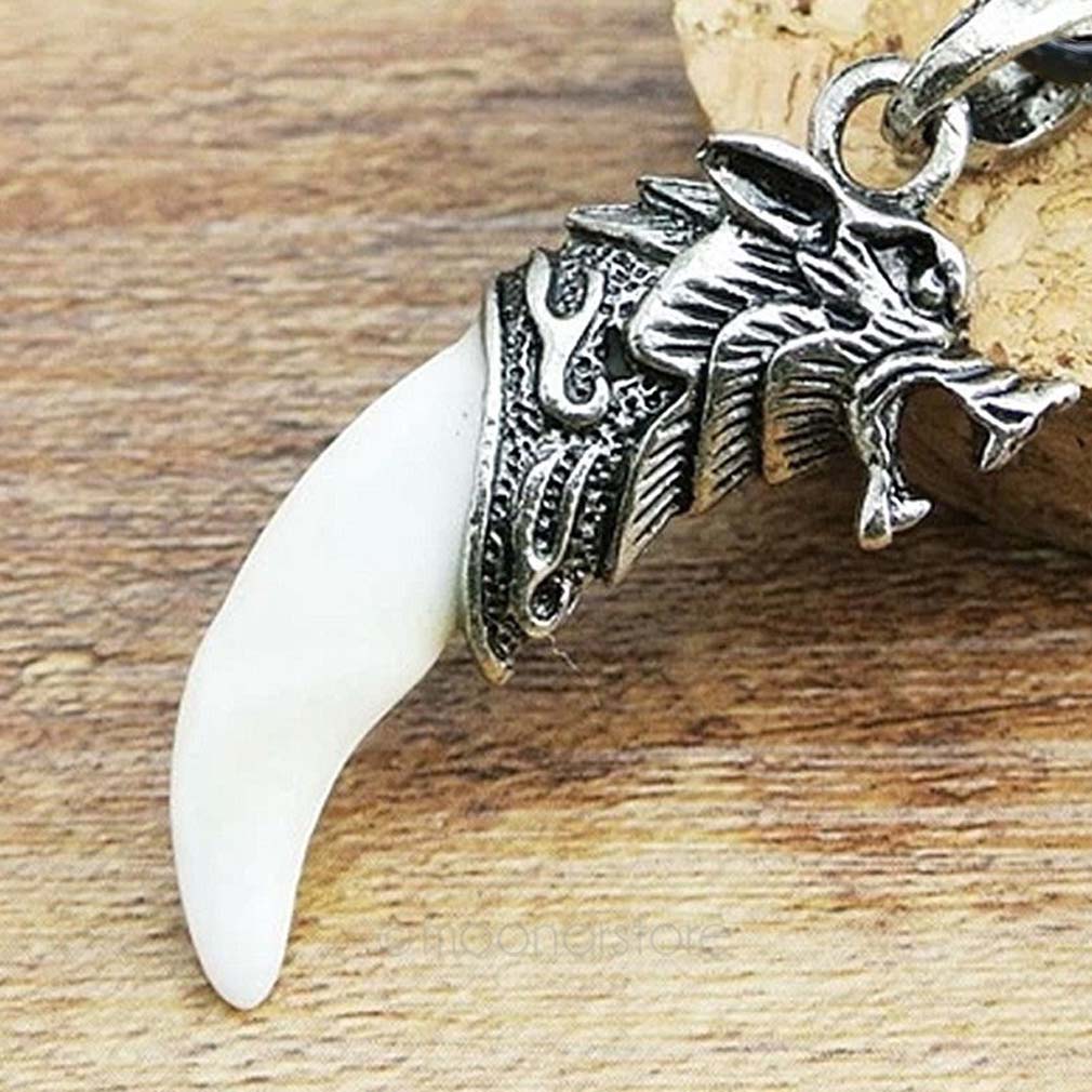 TripleClicks.com: Men Antique Silver Tribal Stark Wolf Fang Tooth ...