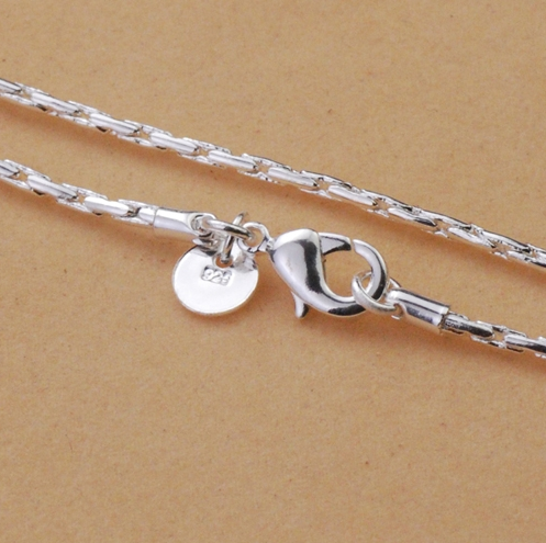 TripleClicks.com: Unisex 925 Sterling Silver Rat Tail Chain Necklace-Silver
